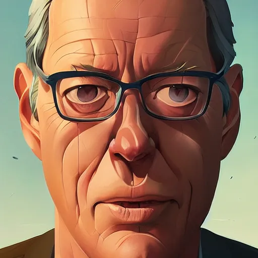 Image similar to face icon stylized minimalist michael crichton, loftis, cory behance hd by jesper ejsing, by rhads, makoto shinkai and lois van baarle, ilya kuvshinov, rossdraws global illumination