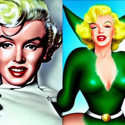 Prompt: marilyn monroe as an elf paladin