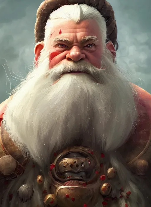 Prompt: dwarf with white hair, red iris, long beard, pale snow white skin, full body character portrait, colorful, octane render, unreal engine, studio lighting, photorealistic, highly detailed, digital art by studio ghibli and greg rutkowski and takehiko inoue