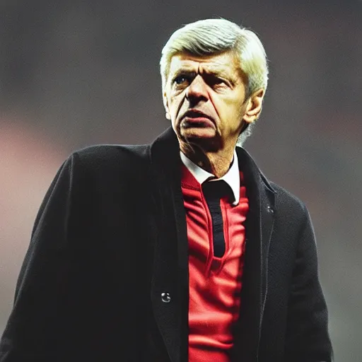 Image similar to Arsene Wenger as Scarface, cinematic, sharp focus, movie still, atmospheric, 8k,