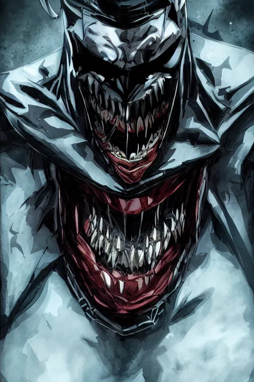 Image similar to the batman who laughs, comic strip style, dynamic lighting, fantasy concept art, trending on art station, stunning visuals, creative, cinematic, portrait, ultra detailed