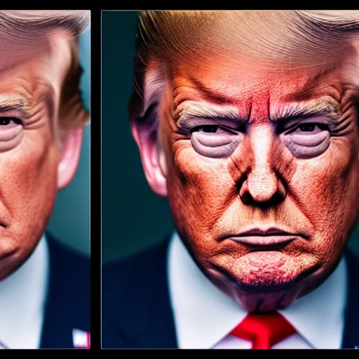 Image similar to Trump, (Sony a7R IV, symmetric balance, polarizing filter, Photolab, Lightroom, 4K, Dolby Vision, Photography Award)