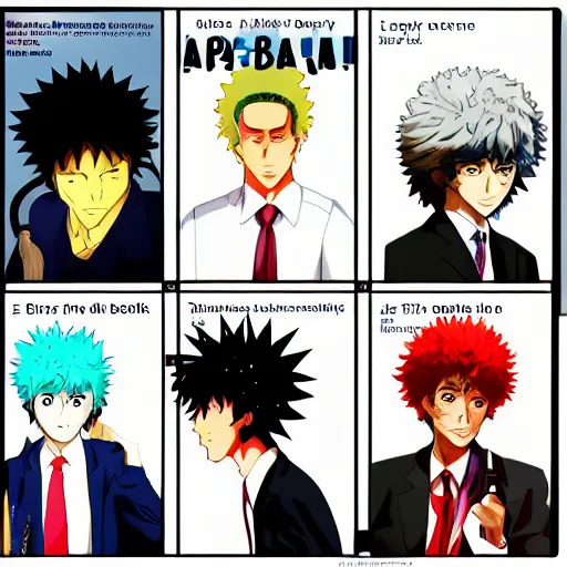 Image similar to anime portrait of obama as an anime boy, spike spiegel, cowboy bebop, trending on artstatoin