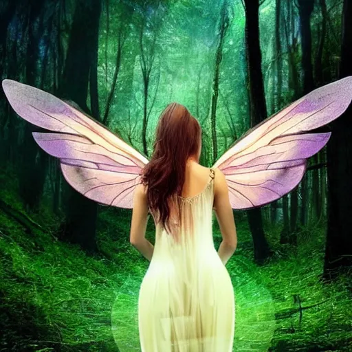 Image similar to beautiful fairy, fantasy, cannabis wings, symmetrical face, full body, dramatic lighting, forest, dreamy