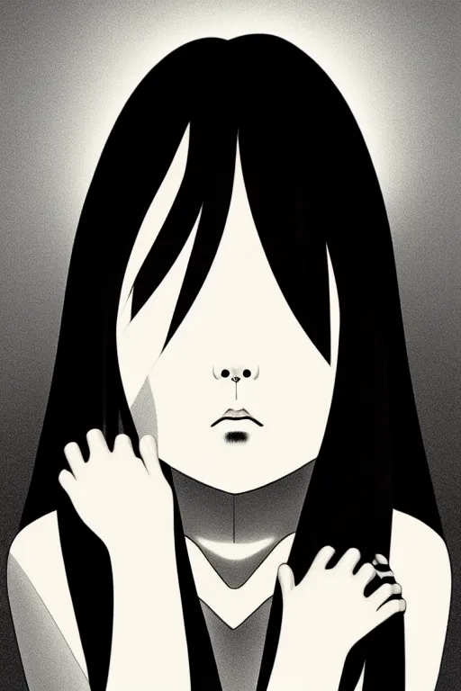 sadako, pop art, asymmetrical, high details, digital | Stable Diffusion ...