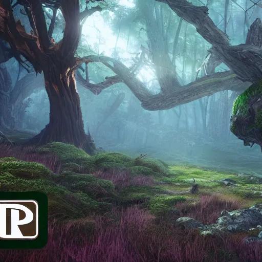 Image similar to landscape of elden ring, giant glowing tree, beautiful, rpg, dnd, video game 4 k