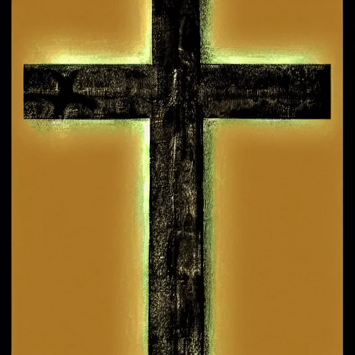 Prompt: Christian cross digital art