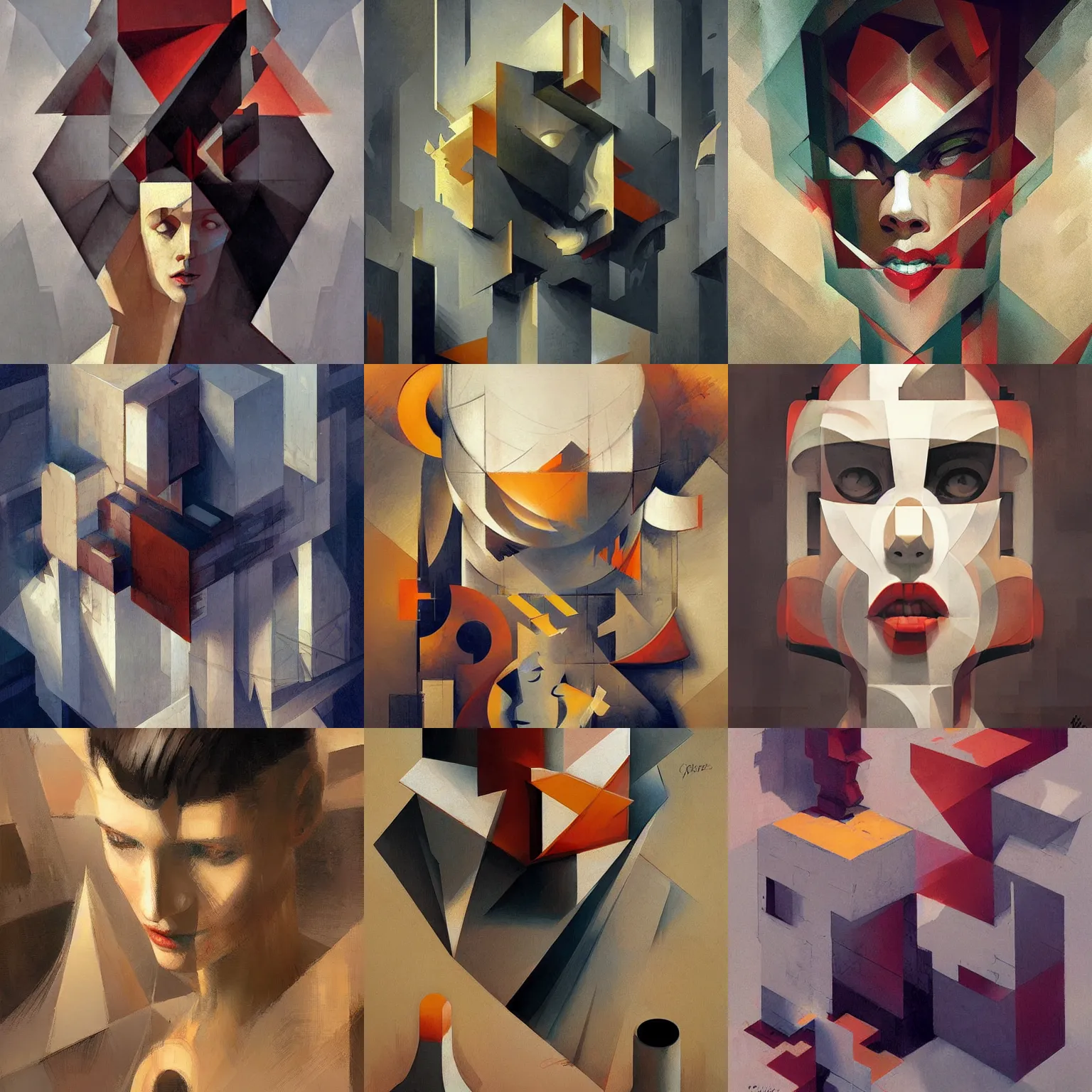 Prompt: cubism by greg rutkowski