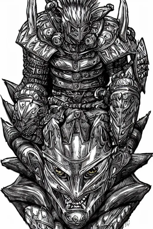 Image similar to armoured warrior thistle monster, symmetrical, highly detailed, digital art, thistle themed armour, sharp focus, trending on art station, kentaro miura manga art style