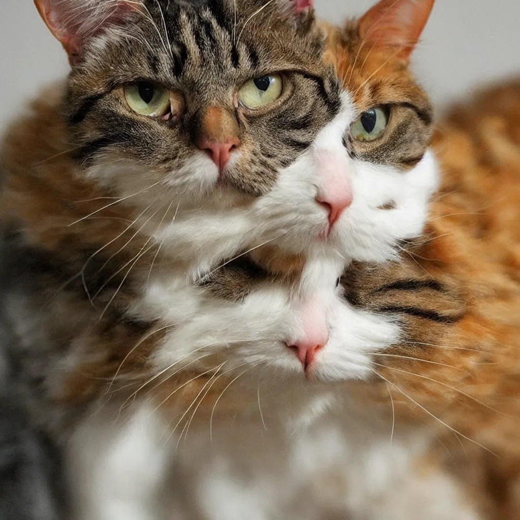 Prompt: a cat and chicken hybrid