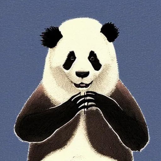 Image similar to “ a panda playing the piano ”