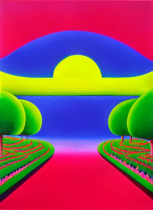 Image similar to garden by shusei nagaoka, kaws, david rudnick, airbrush on canvas, pastell colours, cell shaded, 8 k