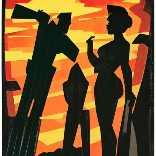 Prompt: by aaron douglas