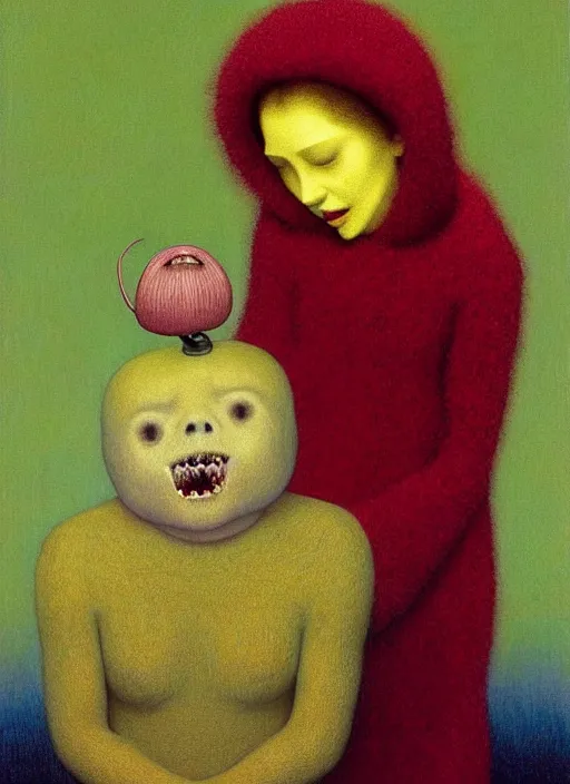 Image similar to Hide the pain Harold eats of the Strangling Fruit and His polyp blossoms bring iridescent fungal flowers whose spores black the foolish stars wearing a mycelium knit gown, Edward Hopper and James Gilleard, Zdzislaw Beksinski, Mark Ryden, Wolfgang Lettl highly detailed, hints of Yayoi Kasuma, Odilon Redon. Drexler