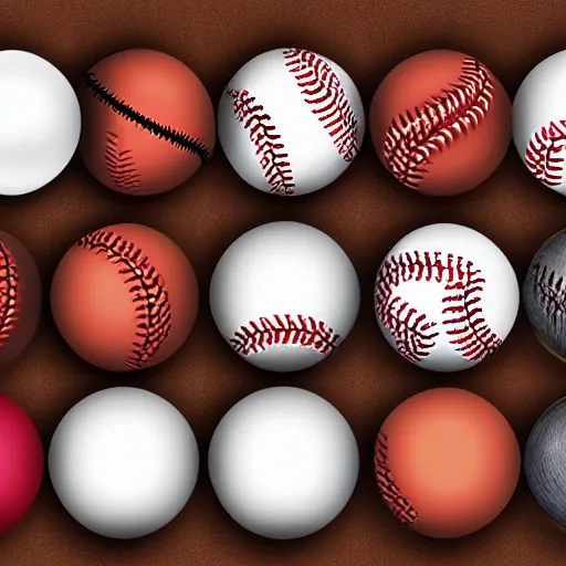 Image similar to wave of baseballs, photorealistic