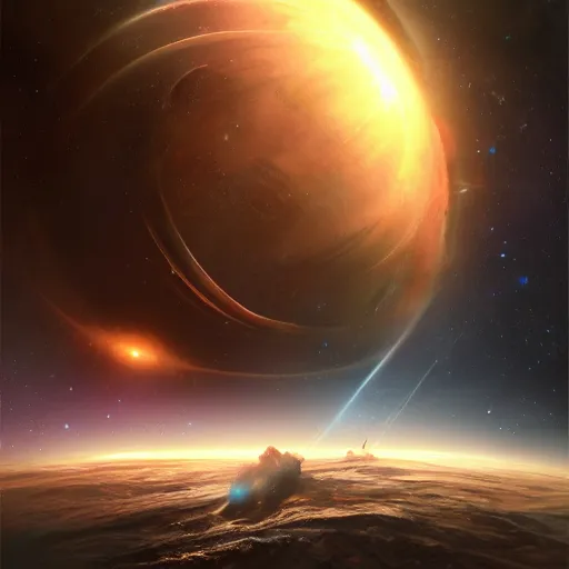 Image similar to The beginning of the universe, Cgsociety, trending on Artstation