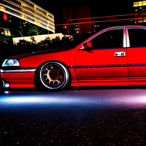 Image similar to a car JZX100 at illegal car meet, Saitama prefecture, long exposure, milkyway, cinematic color, photorealistic, highly detailed