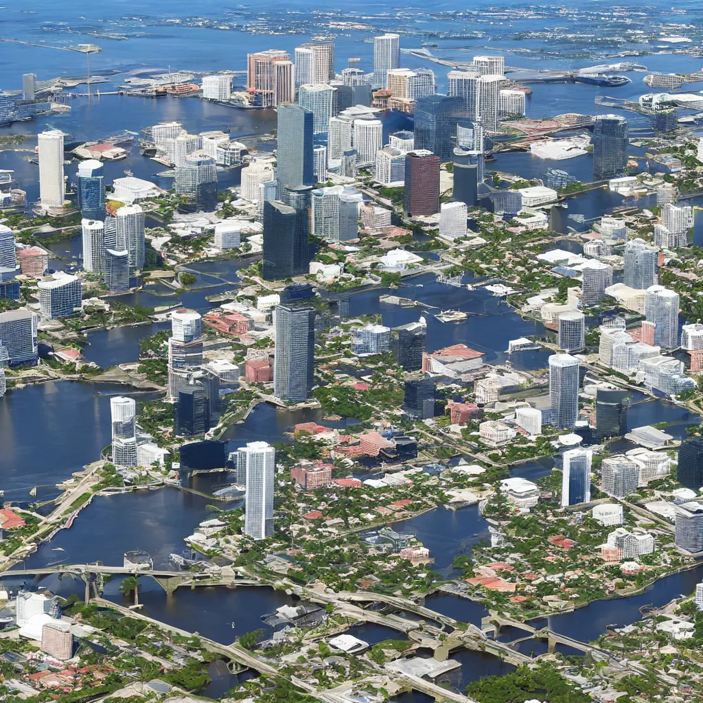 Prompt: vector image of tampa, florida