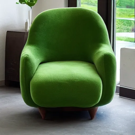 Image similar to armchair in the shape of an avocado