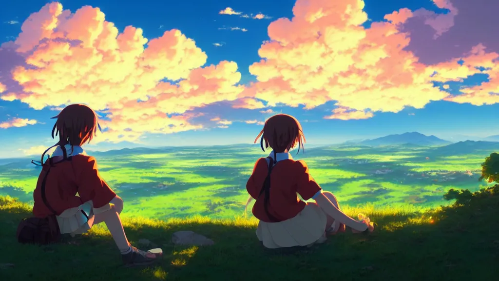 An Anime Scene Of People Sitting At A Table In The Clouds Background, 3d  Illustration Mobile Cloud Communication Chat Online Group Discussion, Hd  Photography Photo Background Image And Wallpaper for Free Download