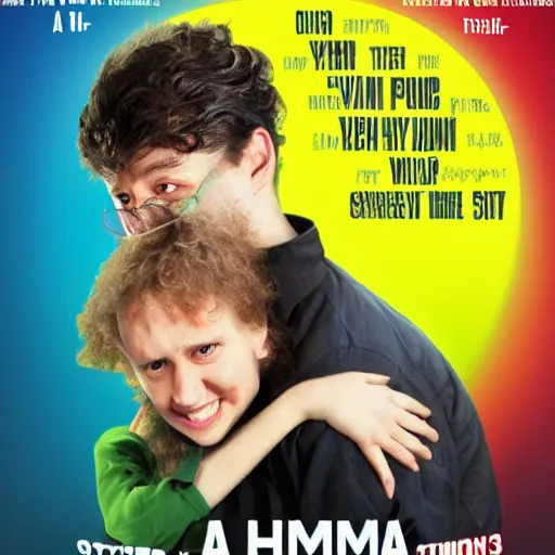 Prompt: a worm eating a human. Comedy film poster.