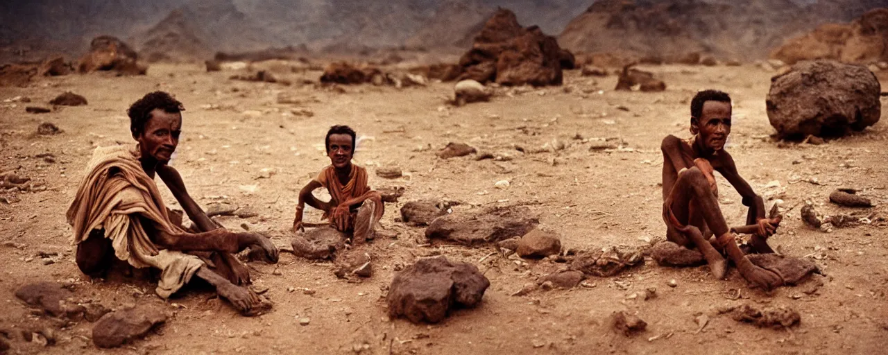 Image similar to the first human ever found in ethiopia, national geographic, canon 5 0 mm, cinematic lighting, photography, retro, film, kodachrome