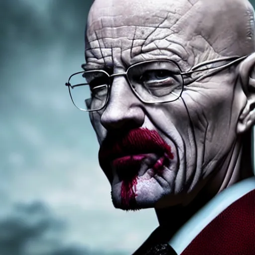 Prompt: walter white as joker, 8k, hyper Realistic, natural lighting