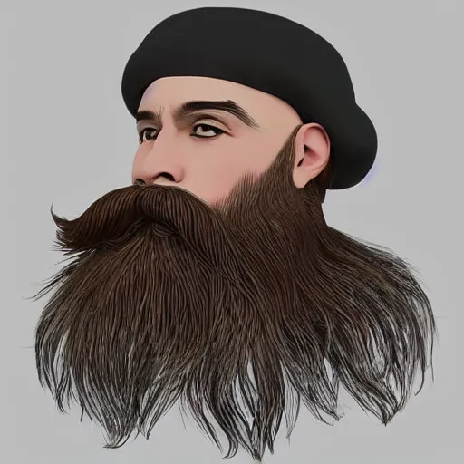 Image similar to beardthug, hyperrealistic