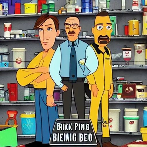 Image similar to breaking bad as a pixar film