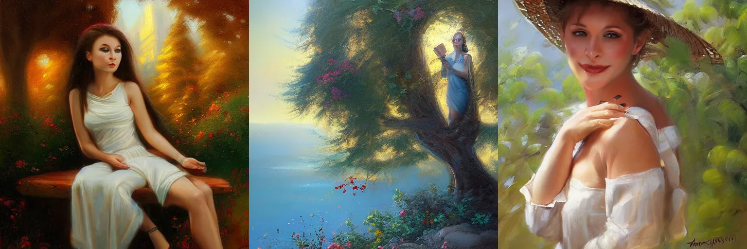 Prompt: A portrait of a character in a scenic place by Mark Arian