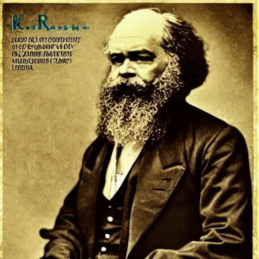 Prompt: karl marx as a rapper