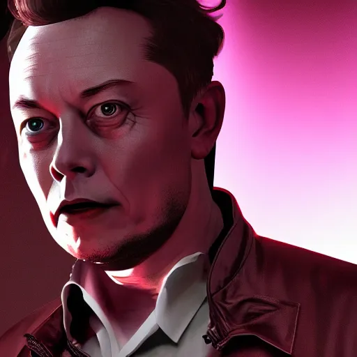 Prompt: creepy grotesque demonic elon musk, baroque, unreal engine, featured on artstation, amazing, vibrant, hyper realistic, atmospheric lighting, ambient, close - up, portrait, photograph