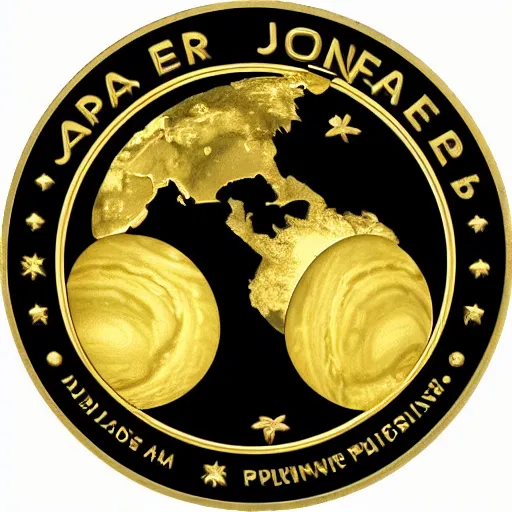 Image similar to planet jupiter gold coin