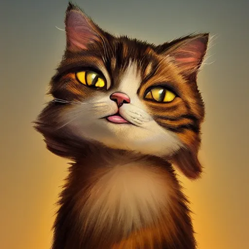 Image similar to cat theme logo, cat theme banner, cat design, a smiling cat, art photography style, trending on artstation, warm light, lovely and cute, fantasy art, 8 k resolution, cynical realism