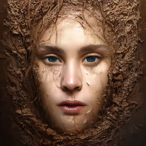 Image similar to hyperrealistic mixed media painting of alphabet, perfect facial symmetry, dim volumetric lighting, 8 k octane beautifully detailed render, post - processing, portrait, extremely hyper - detailed, intricate, epic composition, brown eyes, highly detailed eyes, realistic eyes, cinematic lighting, masterpiece, trending on artstation, very very detailed, masterpiece, stunning,