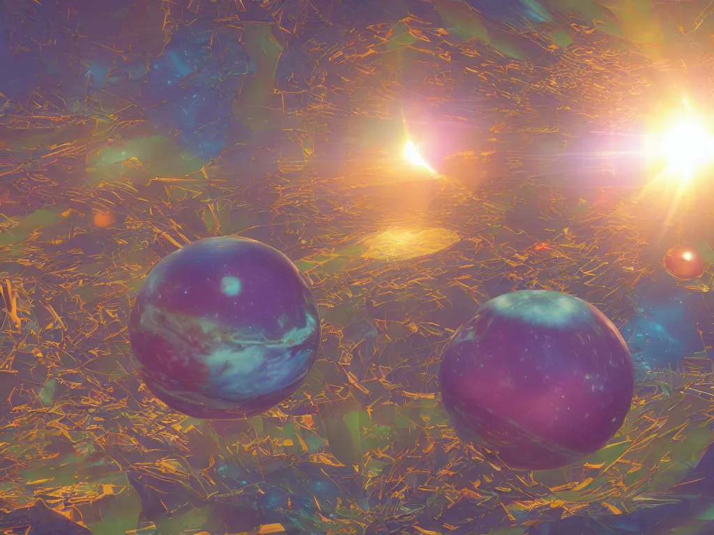 Prompt: 3 d render, sunlight study, the universe is a spheroid region 7 0 5 meters in diameter, art nouveau, by john james audubon and ( ( ( ( ( lisa frank ) ) ) ) ), 8 k, sharp focus, octane render