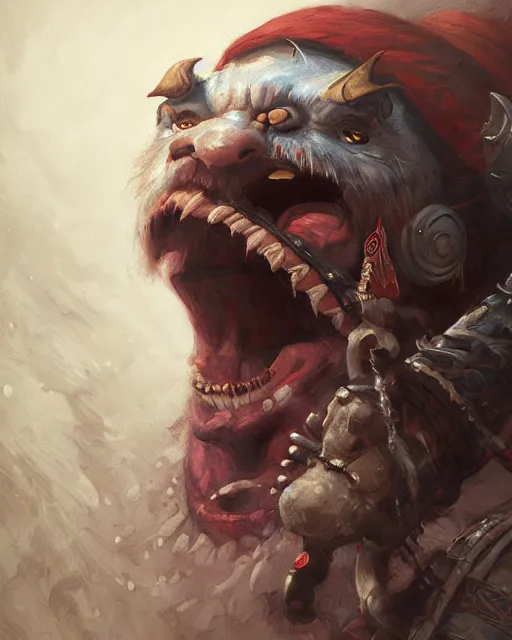 Image similar to portrait of a screaming spanish conquistador by filipe pagliuso and justin gerard, symmetric, detailed, intricate, digital painting, princess mononoke color scheme, masterpiece, sharp focus