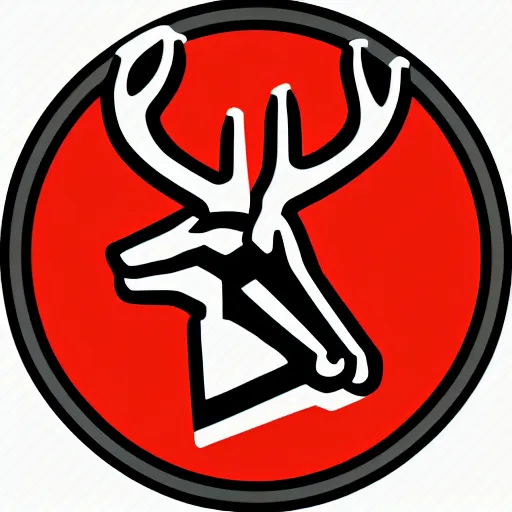 Prompt: a stag, modern, pictorial mark, iconic logo symbol