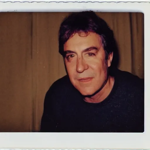 Prompt: polaroid of david rose from schitt's creek, 1 9 8 0 s, harsh flash