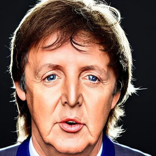 Image similar to a museum portrait of Paul McCartney, 8k, high definition, highly detailed, photo-realistic