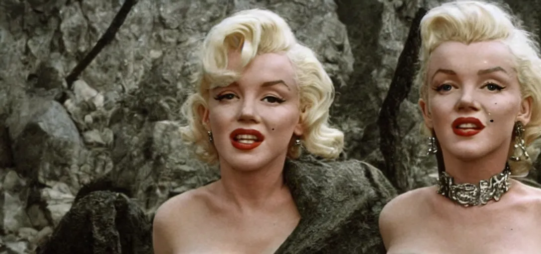Prompt: still of marilyn monroe as arwen in the lord of the rings : the two towers ( 2 0 0 2 )