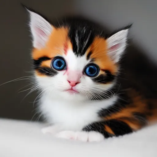 Image similar to a cute baby calico kitten