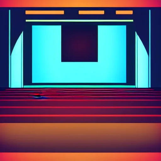 Image similar to 2 d empty music venue, design, vector art, digital art, portrait, 4 k, 8 k, sharp focus, smooth, illustration, room, concept art