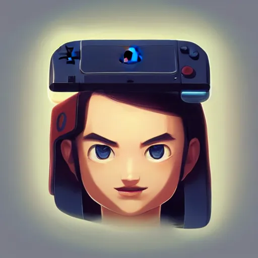 Image similar to face icon stylized minimalist nintendo 3 ds, loftis, cory behance hd by jesper ejsing, by rhads, makoto shinkai and lois van baarle, ilya kuvshinov, rossdraws global illumination