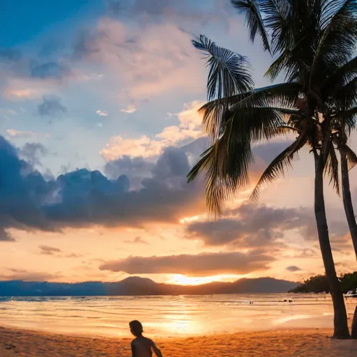 Prompt: boracay beach in the golden hour, XF IQ4, 150MP, 50mm, F1.4, ISO 200, 1/160s, natural light, Adobe Photoshop, Adobe Lightroom, photolab, Affinity Photo, PhotoDirector 365