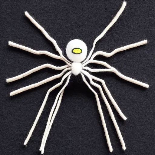 Image similar to closeup spider, very detailed felt plushie, official product image, white studio