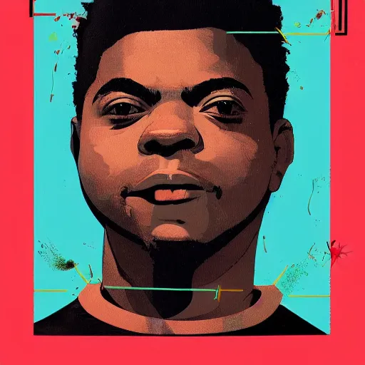 Prompt: Supreme x KodakBlack Profile Picture by Sachin Teng, asymmetrical, Organic Painting , Matte Painting, geometric shapes, hard edges, graffiti, street art,:2 by Sachin Teng:4