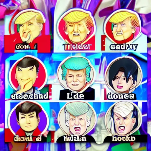 Image similar to donald trump as a gacha life character