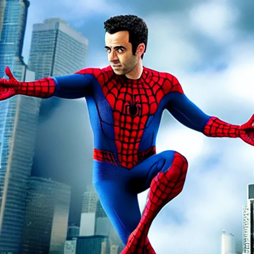 Image similar to still of xavi hernandez as spiderman