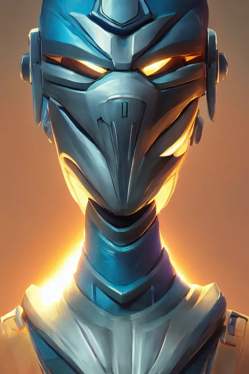 Image similar to epic mask helmet robot ninja portrait stylized as fornite style game design fanart by concept artist gervasio canda, behance hd by jesper ejsing, by rhads, makoto shinkai and lois van baarle, ilya kuvshinov, rossdraws global illumination radiating a glowing aura global illumination ray tracing hdr render in unreal engine 5